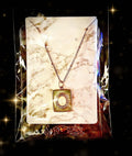 Vintage inspired elegant charm with gold tone necklace